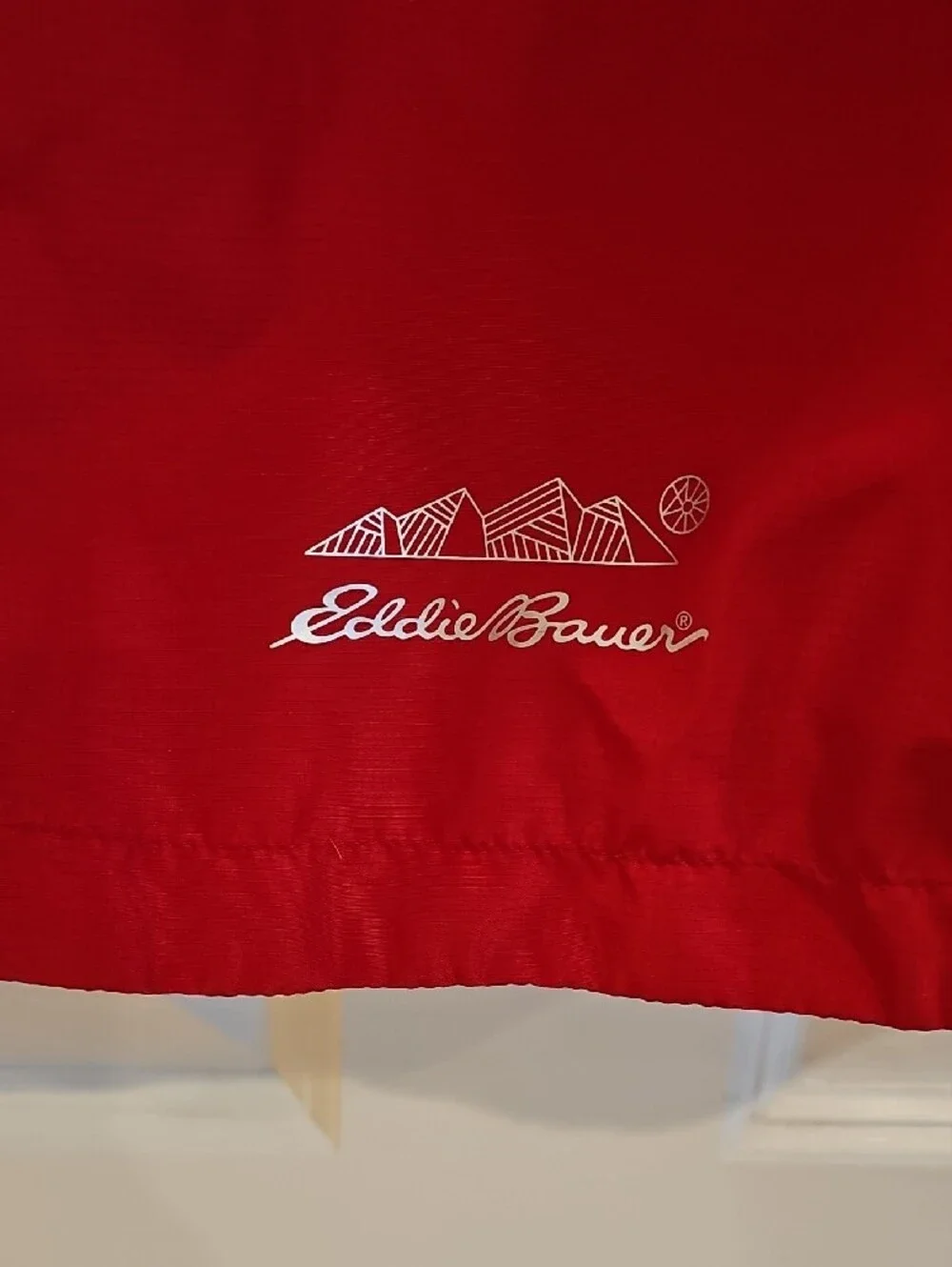Eddie Bauer Hooded Two-Tone Jacket in Gray & Red Boys Youth M
